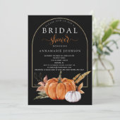 Herfst Sinaasappel en witte pompoenen op zwart Kaart (Staand voorkant)