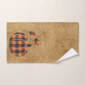 Herfst Sinaasappel en zwarte pompoen Handdoek (Handdoek)