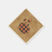 Herfst Sinaasappel en zwarte pompoen Servet (Hoek)