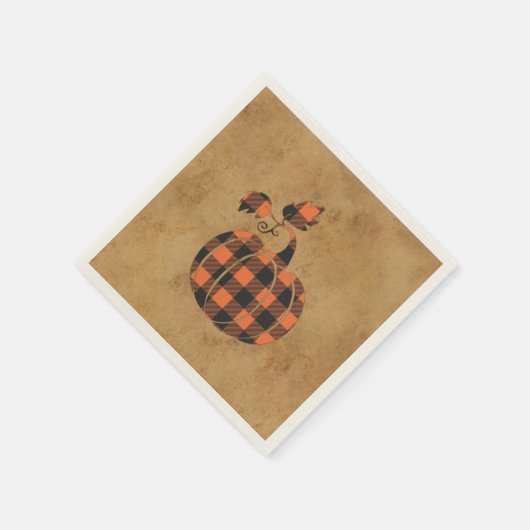 Herfst Sinaasappel en zwarte pompoen Servet (Hoek)