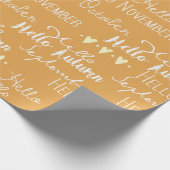 HERFST SINAASAPPEL GEEL WIT OKTOBER NOVEMBER CADEAUPAPIER (Hoek)