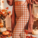 Herfst Sinaasappel Gingham Geruit Plaid Leggings<br><div class="desc">Een klassiek herfstgingham geruit oranje geplakt patroon, ideaal om een vleugje seizoenscharme toe te voegen. Dit tijdloze ontwerp heeft een gedurfde, rustieke uitstraling met zijn oranje en witte ginghampatroon, ideaal voor degenen die houden van herfst-thema decor of mode. Of u nu uw huis of kledingkast wilt opfleuren, deze herfstgeïnspireerde plaid...</div>