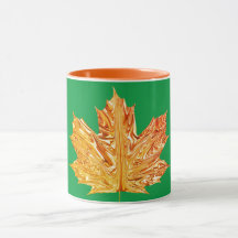Herfst Sinaasappel gouden esdoornblad herfst groen