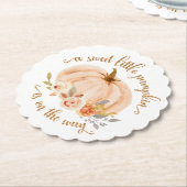 Herfst sinaasappel gouden folie kleine pompoen bab kartonnen onderzetters (Gekanteld)