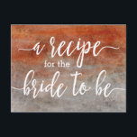 Herfst Sinaasappel Grijs Waterverf Bruid Recept Ka Briefkaart<br><div class="desc">Herfst Sinaasappel Grijs Waterverf Eenvoudig & Modern Ontwerp. Perfect voor Herfst of Winter Wedding Bride Recipe Kaarten Met trendy Hand Lettered Script lettertype! ~ Controleer mijn winkel om het hele bruiloft collectie te zien met dit ontwerp!</div>