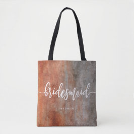 Herfst Sinaasappel Grijs Waterverf Bruidsmeisje Mo Tote Bag
