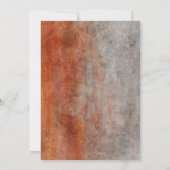 Herfst Sinaasappel grijs Waterverf bruiloft uitnod Kaart (Achterkant)