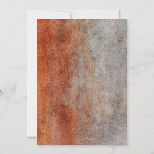 Herfst Sinaasappel grijs Waterverf bruiloft uitnod Kaart (Achterkant)