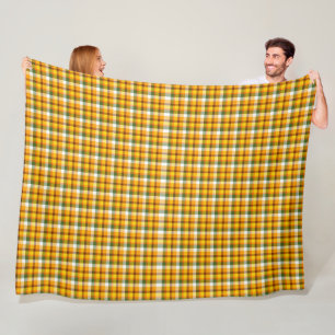 HERFST SINAASAPPEL GROEN WIT PLAID PATRONEN FLEECE DEKEN