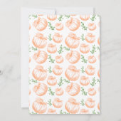 Herfst Sinaasappel Pompoen Coquette Bow Baby showe Kaart (Achterkant)