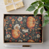 Herfst Sinaasappel pompoenen en bloemen Tissuepapier (Geschenk)