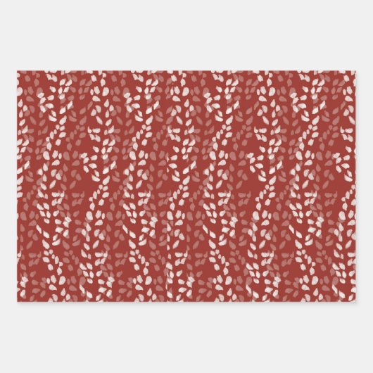 HERFST SINAASAPPEL ROOD EN GOUD MET BLADPATRONEN INPAKPAPIER VEL (Voorkant 3)