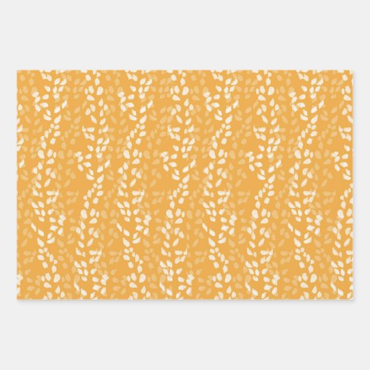 HERFST SINAASAPPEL ROOD EN GOUD MET BLADPATRONEN INPAKPAPIER VEL (Voorkant)