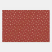 HERFST SINAASAPPEL ROOD EN GOUD MET SNEEUWVLOKPATR INPAKPAPIER VEL (Voorkant)