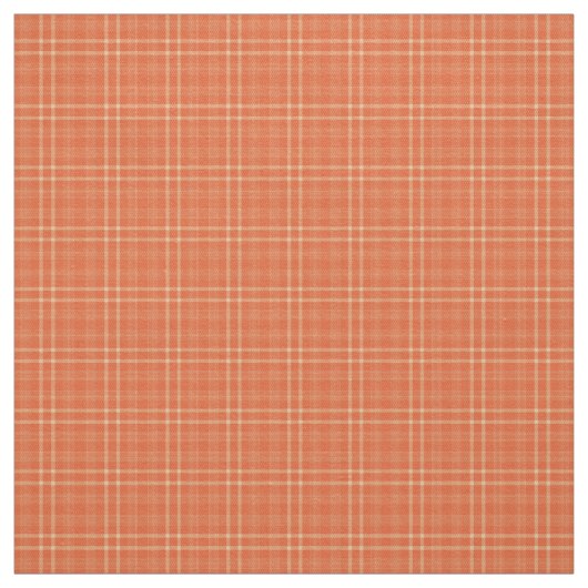 Herfst Sinaasappel Tartan Pattern Fabric Stof (Swatch)