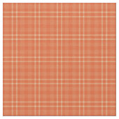 Herfst Sinaasappel Tartan Pattern Fabric Stof (Close Up)