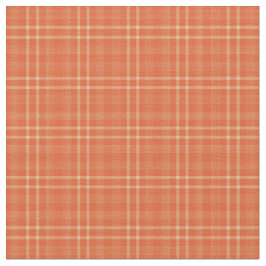 Herfst Sinaasappel Tartan Pattern Fabric Stof