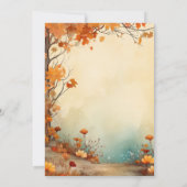 Herfst Sinaasappel Trees Rustiek Huwelijksfeest Kaart (Achterkant)