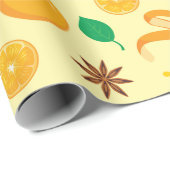 Herfst Sinaasappels, Kaneel, Herfst Star Anise Naa Cadeaupapier (Rol Hoek)