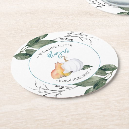 Herfst Sip en Zie Tafeldecoraties Herfst Ronde Kartonnen Onderzetter (Gebogen)