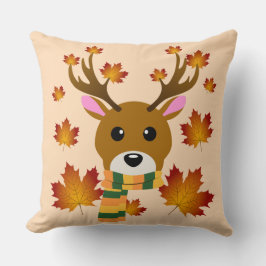 Herfst Sjaal Herten Esdoornbladeren Kussen