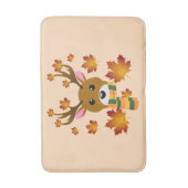 Herfst Sjaal Herten Maple Bladeren Badmat (Voorkant Verticaal)