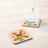 Herfst Sjaal Herten Maple Bladeren Bier Onderzetter (Rechterzijde)