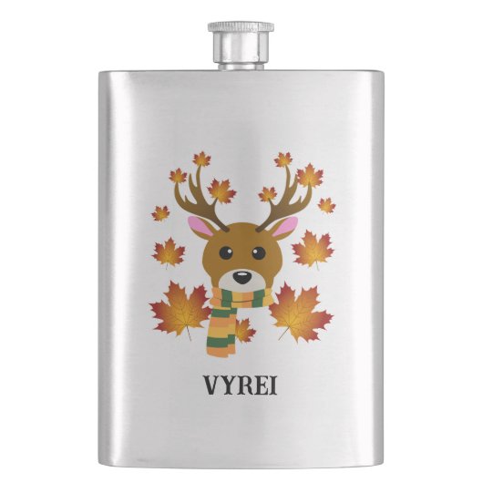 Herfst Sjaal Herten Maple Bladeren Flacon (Voorkant)