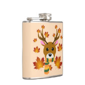 Herfst Sjaal Herten Maple Bladeren Heupfles (Rechts)