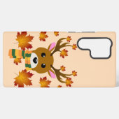Herfst Sjaal Herten Maple Bladeren Samsung Galaxy Hoesje (Achterkant horizontaal)