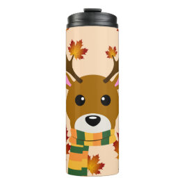 Herfst Sjaal Herten Maple Bladeren Thermosbeker