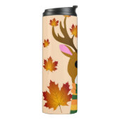 Herfst Sjaal Herten Maple Bladeren Thermosbeker (Gedraaid links)