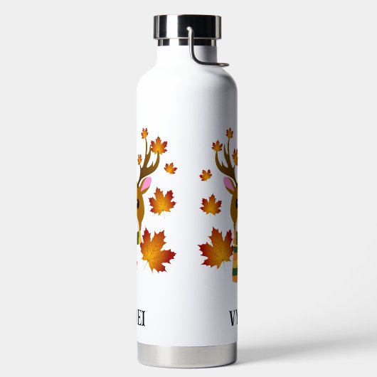 Herfst Sjaal Herten Maple Bladeren Waterfles (Links)