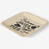 Herfst skies appeltaarten bloem zak look papieren bordje (Gebogen)