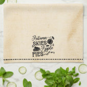 Herfst skies appeltaarten bloem zak look theedoek (Gevouwen)