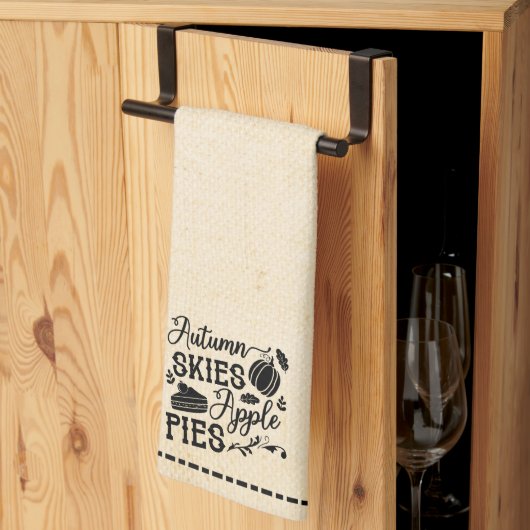 Herfst skies appeltaarten bloem zak look theedoek (Derde Gevouwen)