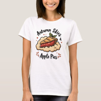 Herfst Skies & Apple Pies - Gezellige Pie op Cloud T-shirt