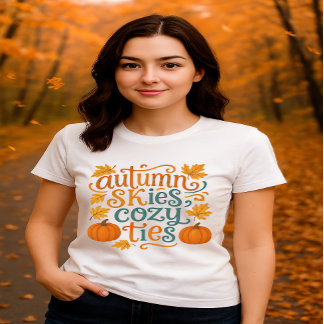 Herfst Skies Gezellige Stropdassen - Herfst Typogr Tri-Blend Shirt