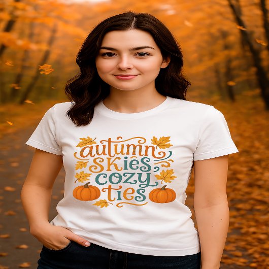 Herfst Skies Gezellige Stropdassen - Herfst Typogr Tri-Blend Shirt