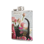 Herfst Slapen om te dromen Black Cat Hot Pink Flow Heupfles (Links)