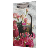 Herfst Slapen om te dromen Black Cat Hot Pink Flow Klembord (Links)