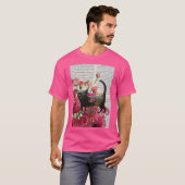 Herfst Slapen om te dromen Black Cat Hot Pink Flow T-shirt (Voorkant volledig)