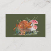 Herfst Sleepy Fox Luier Raffle Tickets Behuizing Informatiekaartje (Achterkant)