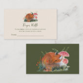 Herfst Sleepy Fox Luier Raffle Tickets Behuizing Informatiekaartje (Voorkant / Achterkant)