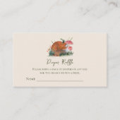 Herfst Sleepy Fox Luier Raffle Tickets Behuizing Informatiekaartje (Voorkant)