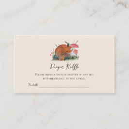 Herfst Sleepy Fox Luier Raffle Tickets Behuizing Informatiekaartje