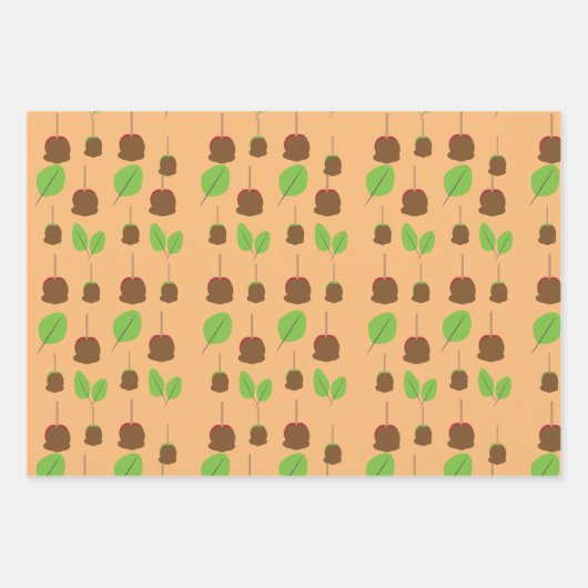 Herfst Snoep Apples Greenery Inpakpapier Vel (Voorkant 2)