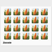 Herfst Snoep Maiskolven Vierkante Sticker (Vel)