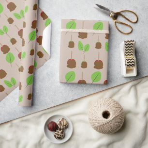Herfst snoepappels groenvoorziening cadeaupapier