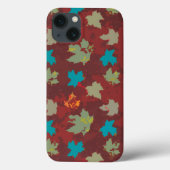 Herfst solide vliegende bladeren - Burnt Umber sin Case-Mate iPhone Case (Achterkant)